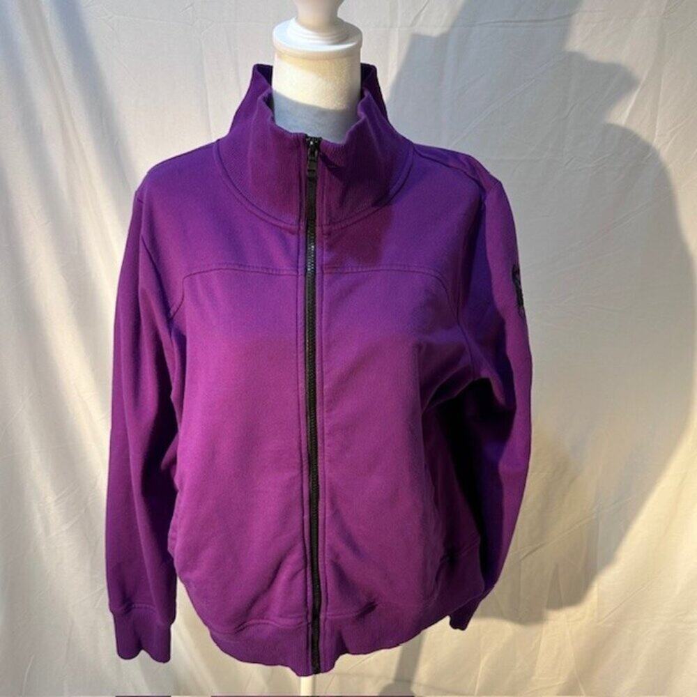 Lauren Ralph Lauren Active Dragon Zip Up Jacket Purple Womens XL Athleisure